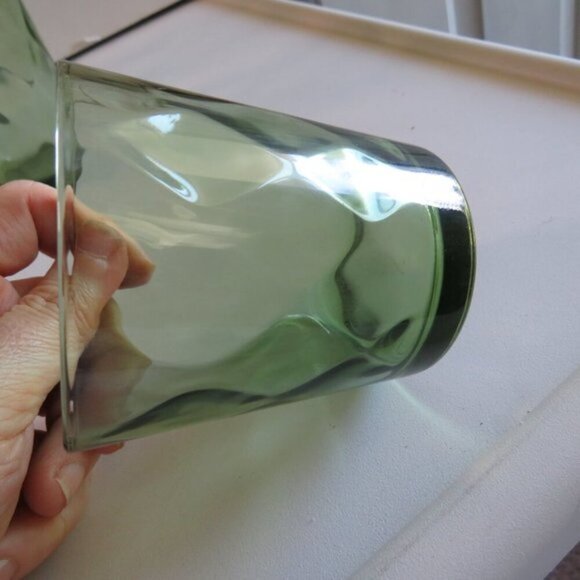 Mid Century Drinking Glasses Hazel Green Atlas Optic Diamond shaped - Picture 6 of 6